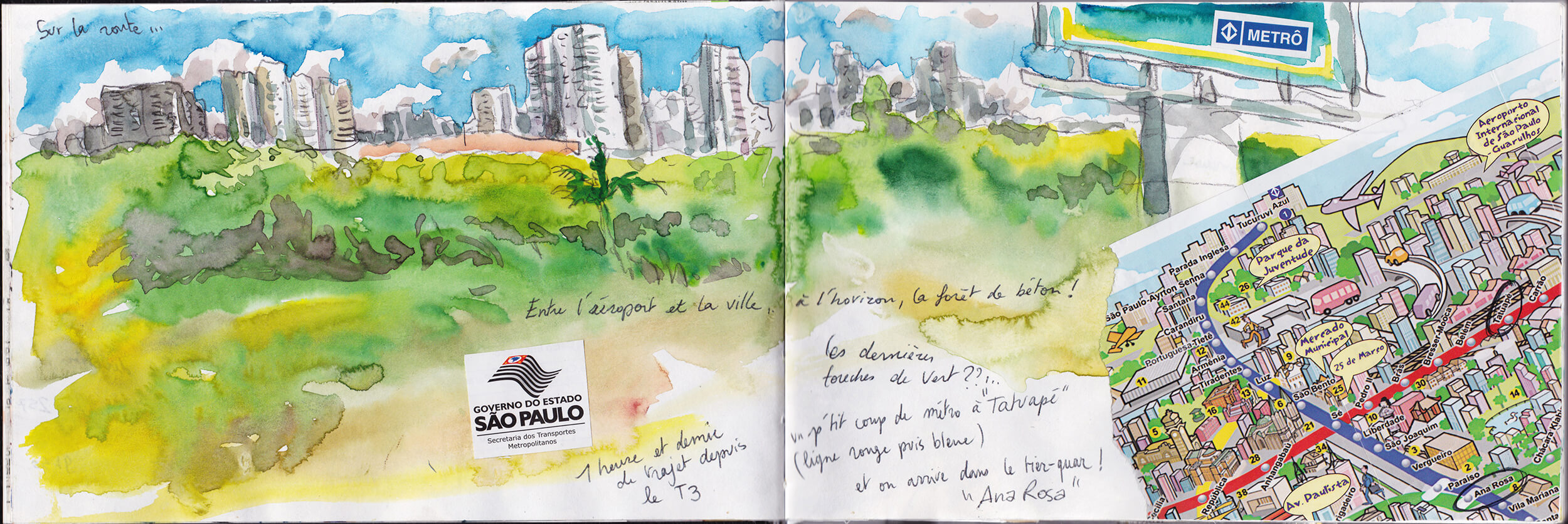 Carnet de voyage de Futura Brasil par Piero